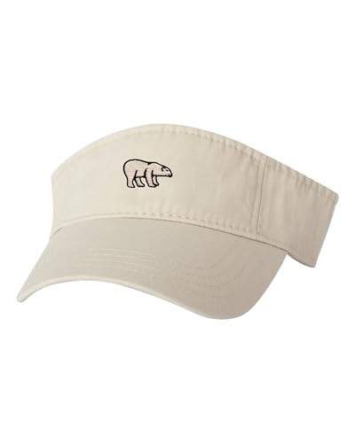 One Size Stone Visor Polar Bear Embroidered Visor Dad Hat