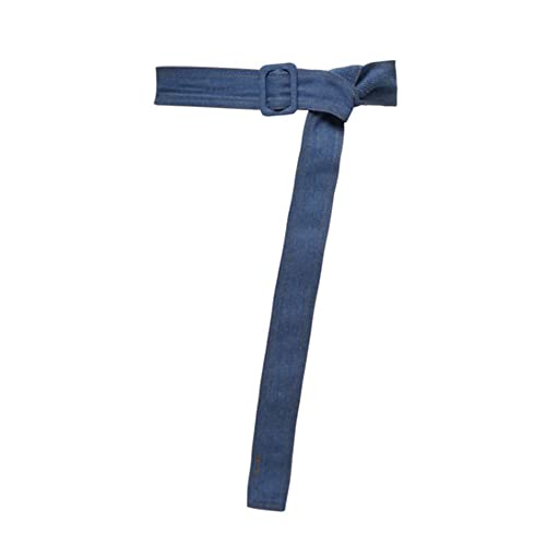 Women Denim Waist Belt With Buckle for Dress Shirt