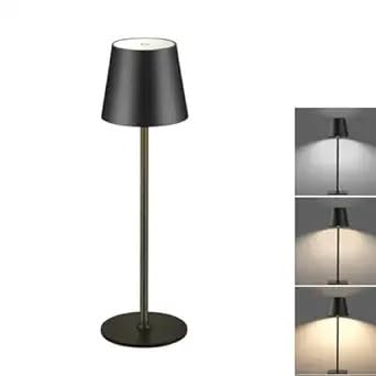Rechargeable LED Table Lamp with Touch Control 1200 mAh Dimmable Modern Metal Desk Light, 3-Color (Warm, Neutral, Cool), Battery-Powered, USB Charging, Night Light for Bedroom, Living Room-image-35