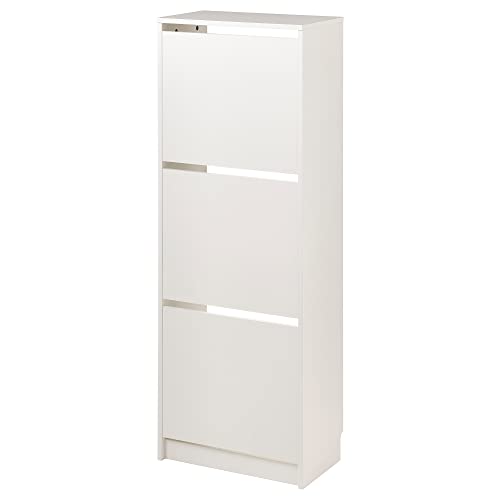 Meuble à chaussures 3 compartiments blanc ProTuning BISSA 49x28x135 cm