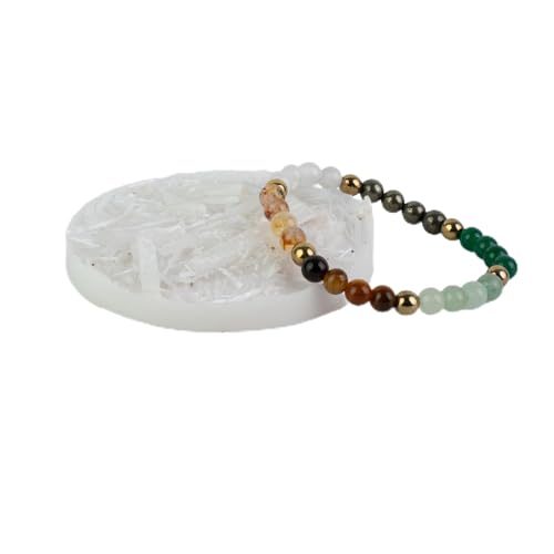 Image of Astrotalk Dhan Yog Bracelet |Attracts Wealth & Prosperity | Manifest Wealth with Citrine, Jade, Tiger Eye, Clear Quartz & Pyrite Stone | Bracelet for Man & Woman | Gift for Man & Woman