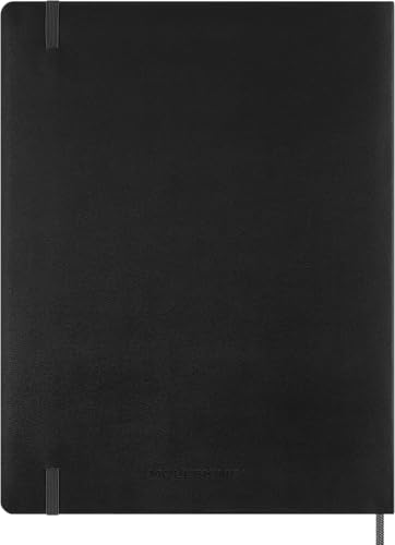 Moleskine Essential Planner 2025-2026, Agenda Semanal Vertical 15 Meses Con Horarios Diarios, Tapa Flexible, Color Negro, Formato XXL 23,5x28,14 cm - imagen 2
