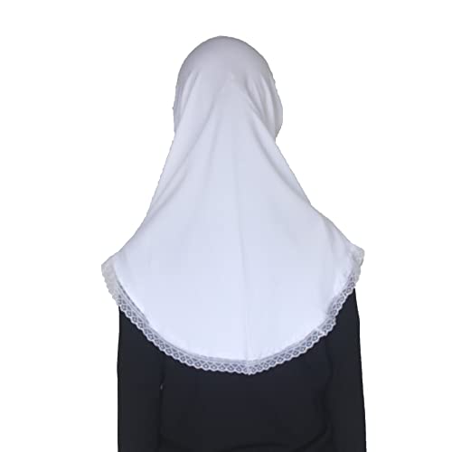 Muslim Hijabs for Girls Kids Hijab Scarves with Lace for Age 6-123