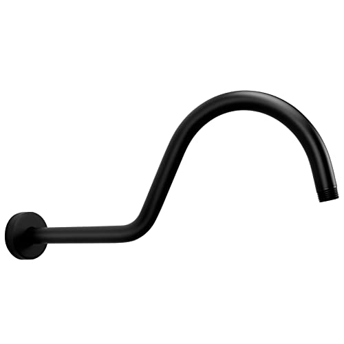 NearMoon Shower Extension Arm with Flange - S Shaped High Arc Gooseneck Long Shower Extender Pipe...