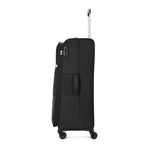 Image of Skybags Genesis Large Size Soft Luggage (79Cm) | Soft Luggage Trolley with 8 Wheels and 3 Digit Combination Lock | Black | Unisex