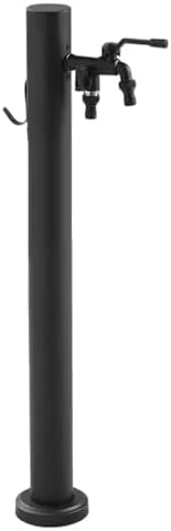 Outdoor Stainless Steel Water Column with Faucet - Anti-Rust Garden Hose Stand, Antifreeze Floor-Mounted Tap & Hanging Bracket for Courtyard and Garden Use