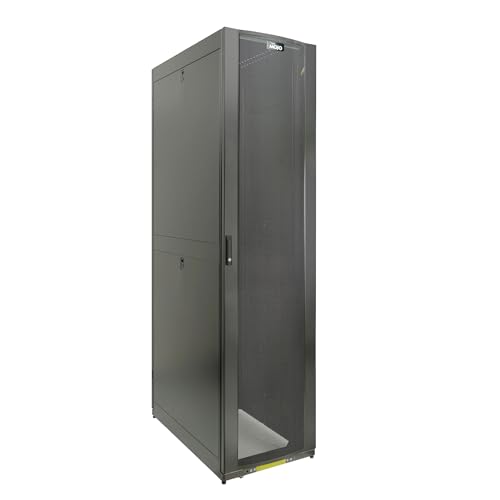 Image of Tecmojo 52U Server Rack Cabinet - PRE-Assembled 24inch Width 48inch Depth IT Network Equipment Cabinet Rack Enclosure with Casters - 3000lbs Weight Capacity(06Black)