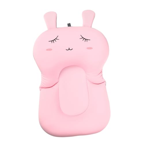 QUMIIRITY ベビーバスマット 新生児用バスピロー 新生児風呂 幼児用浴槽マット 新生児バスマット 幼児風呂 子供 幼児用入浴クッション シャワーバスタブパッド 発泡スチロール顆粒 ピンク