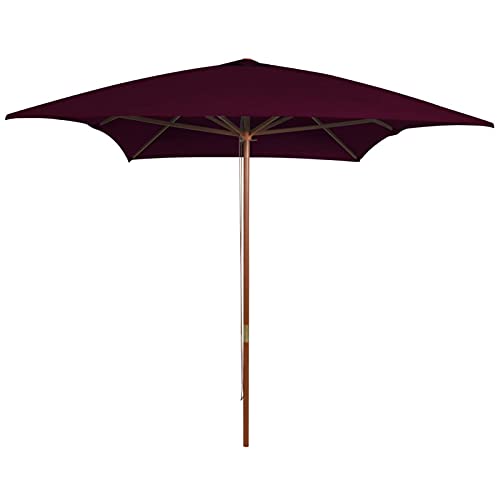 Sombrilla de jardín fácil de abrir de 200x300 cm con poste de madera