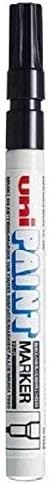 Uni Coloured Fine (0.8-1.2mm) PX-21 Black Oil Paint Marker Pen Metal Glass Wood Plastic Stone Outdoor Bullet Nib Tip (Pack Of 1)