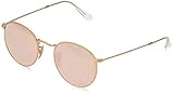 Ray-Ban RB3447 Metal Round Sunglasses, Matte Gold/Copper Flash, 50 mm