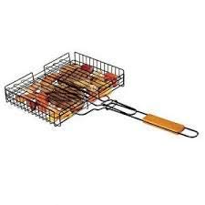 FEELING MALL Stainless Steel BBQ Tools Fish Grill Outdoor Barbecue Grilling Clip Fish Rack BBQ Accessories Camping Barbecue Clip BBQ Fish Grill Barbecue Net Basket