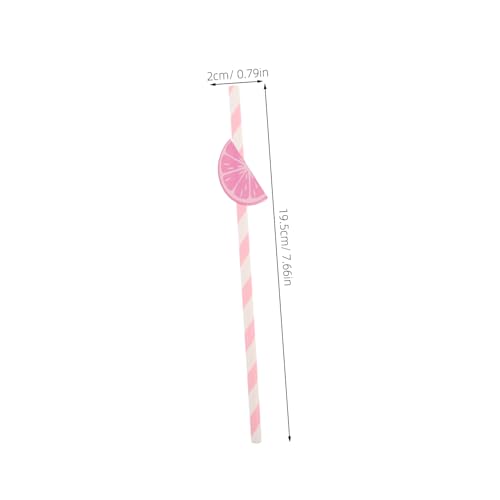 Ipetboom Pitillos Desechables de Papel Rayados Naranja 30 pcs miniatura 2