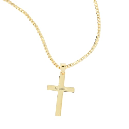 THINGS REMEMBERED Personalized Gold Cross Necklace (Free Customization)