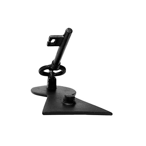 Renovators Supply Manufacturing Door Knockers For Front Door 6 In. Black Cast Iron Key Shaped Door Knocker With Mounting Hardware #TOP7