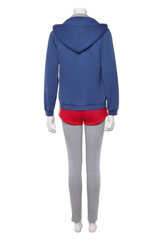 Yulefly Eleven Costume Strange Cosplay Eleven Costume Hoodie Set Women's Carnival Costume Halloween L - Image 2