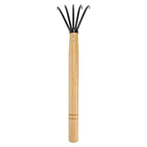 GANAZONO Carbon Steel Garden Rake for Leaf Collection Durable Tine Rake for Garden Cleaning Practical Tool for Fallen Leaves and Debris Management