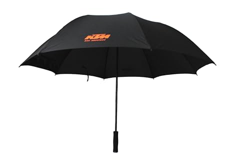 KTM Regenschirm XXL Ø132cm Stockschirm Schwarz mit Logo hochwertig stabil