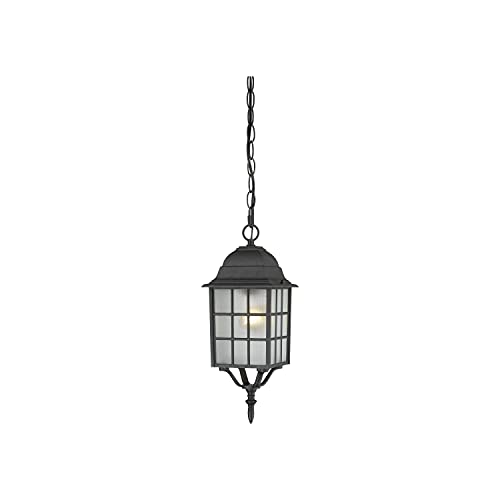 Image of Nuvo Lighting 60 /4913 Traditional One Light Hanging Lantern from Adams collection in Black finish