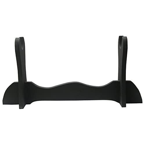 BladesUSA WS-1SC Sword Stand Single Horizontal Wood Display Stand black
