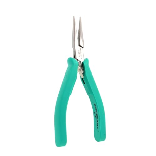 Excelta Medium Chain Nose Pliers, Anti-Static Grip, Easy-to-Use, Stainless Steel, Perfect for Detailed Work with Secure Hold & Gentle Spring Mechanism, 5.75 Inches (143.75mm), Professional