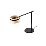 Lampara sobremesa Faro Barcelona LOOP 29398 negro/madera Fresno