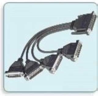 Moxa CBL-M37M25x4-30 4-Port Male DB37 to Male DB25 Connection Cable, 30cm
