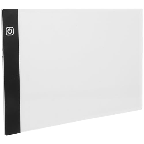 JEWEDECO Tablero de Luz LED Portátil A4 200x300 Mm con Brillo Ajustable, Caja de Luz para Calcar y Dibujo, Almohadilla Segura para Caligrafía y Bosquejo con Cable USB 1.5 M