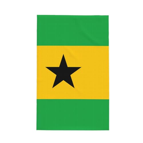 WSSYYBF Küchenhandtuch Flagge von Sao Tome & Principe Volldeckende bedruckte Mikrofaser mit hoher Saugfähigkeit Multifunktionstuch