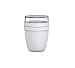 Produktbild Mepal - Lunchpot Ellipse Mini - Praktischer Joghurtbecher & Müslibecher - Unterteilung für Joghurt & Müsli - Geeignet für Gefrierschrank, Mikrowelle & Spülmaschine - 300 ml + 120 ml - Cool Grey