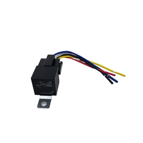 Relais de voiture 5 pattes 40A 12V de haute précision avec sangle arrière en fer durable