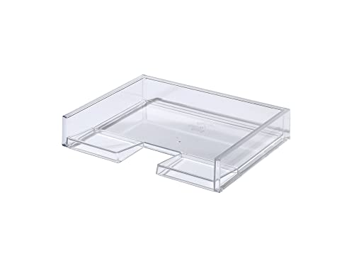 Like-IT LM-20R Small Storage Desk Tray, A4, Horizontal Type, Approx. Width 13.3 x Depth 10.2 x Height 2.4 inches (33.7 x 25.8 x 6.2 cm), Clear, Made in Japan, Tabletop Storage, Standing Storage, Copy