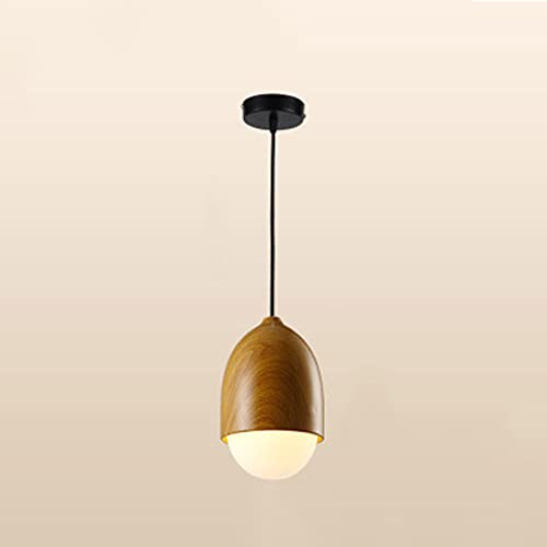 Suspension en verre poli et bois de noix unique style créatif