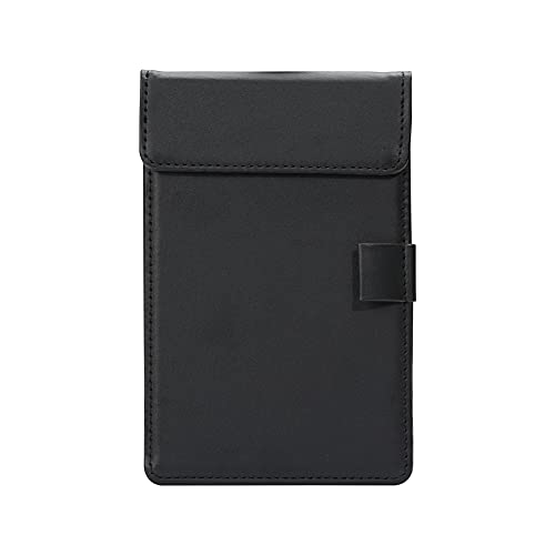 KINGFOM 伝票ホルダー レザータッチ マグネット式伝票ホルダー PUレザー お会計ボード 伝票ホルダー 伝票はさみ テーブルチェックホルダー 会計 伝票クリップ 伝票ばさみ 伝票バインダー お会計クリップ(ブラック 18.5*12cm)