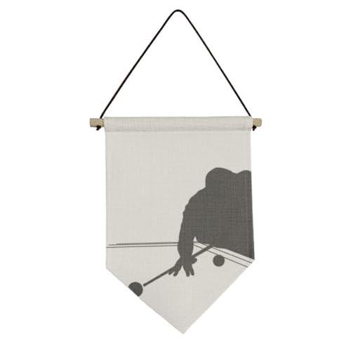Drapeau Billard Toile Suspendu : Décoration Murale Textile sans Reflet pour Salle de Sport