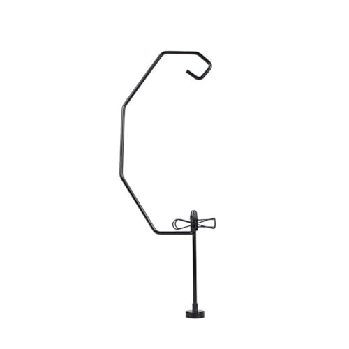 QOXEZY Palo luminoso portatile in stile vintage per campeggio - Asta pieghevole in ferro rinforzato con supporto magnetico, compatibile con luci a stringa e lampade portatili