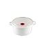 Heidrun 1904 Casseruola Microonde, 20 cm, 1.8 lt, Bianco