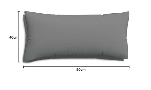 schlafgut Easy Mako-Jersey Kissenbezug 40x80 cm Grey Mid (Mittelgrau) – 100% Baumwolle Kopfkissenbezug Bügelfrei mit Ton-in-Ton Reißverschluss – Made in Green by Oeko-TEX
