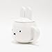 COTONOHA Japanese Ceramic Mug with Lid, 9.1 fl oz (270 ml), Cute Bunny Design, Dishwasher & Microwave Safe, Heat Retention Coffee Cup