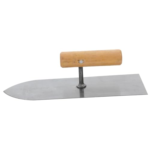 Uonlytech Llana de Acero Inoxidable con Mango para Acabado de Hormigón y Herramienta Resistente para Enlucido y Alisado Construcción Uso Profesional y Bricolaje