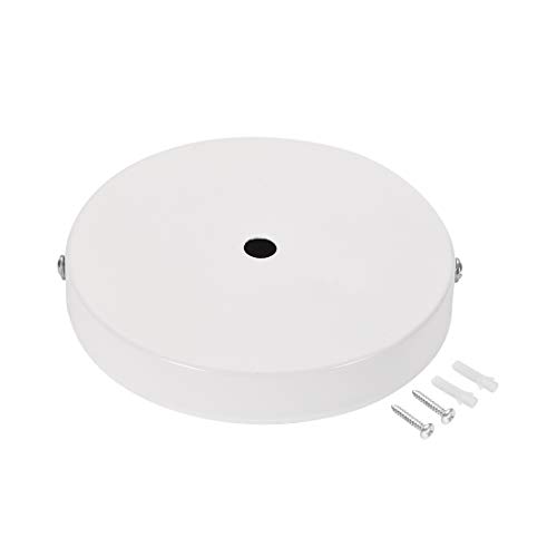 sourcing map Rétro Lumière Canopée Trousse Paroi Bougeoir Lampe Plaque Fixation 120mm 4.7Pouce Blanc