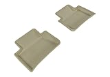 3D MAXpider Second Row Custom Fit Floor Mat for Select Porsche Macan Models - Kagu Rubber (Tan)