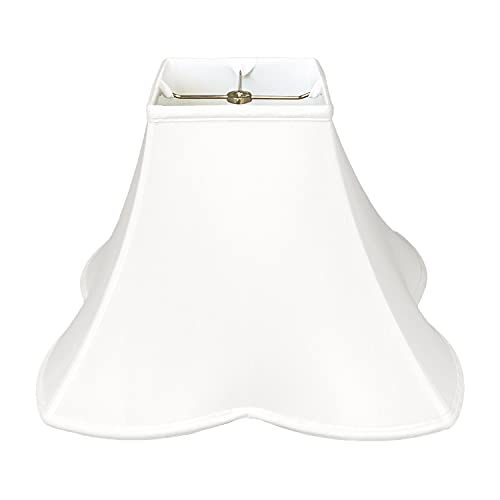 Royal Designs Sharp Corner Fancy Square Basic Lamp Shade, White, 5.5 x 12 x 10
