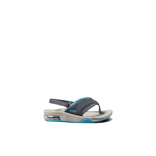 REEF Little Fanning Boys Sandal Grey-Aqua-Oak 6 C by REEF - Used condition - Image 3