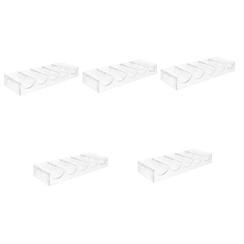 NAMOARLY 5pcs Box Daily Poker Chip Holder Acrylic Poker Chip Case Multi-function Storage Easy to Carry