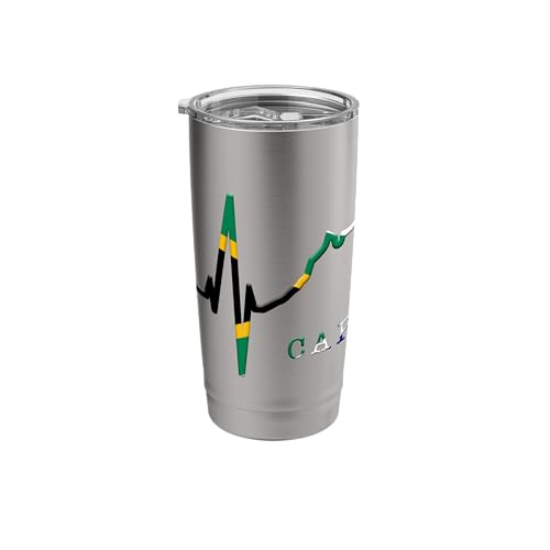 Cape Town Skyline Heartbeat Love South Africa Table Mountain Stainless Steel Insulated Tumbler