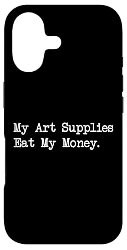 My Art Supplies Eat My Money �ʔ����G����p��A�p���� �X�}�z�P�[�X iPhone 17 �p