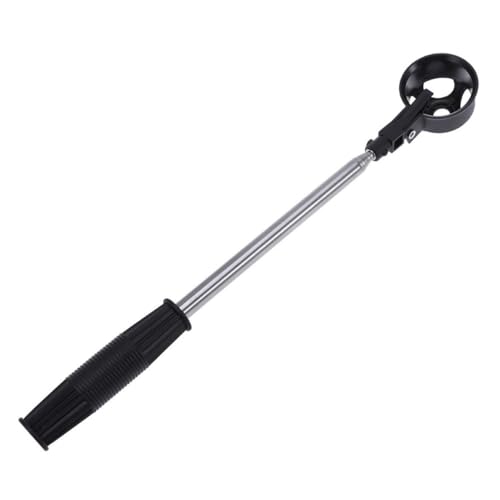 Happyyami up Tool Golf Picker Grabber Stainless Telescopic Retriever Golfs Parts Golfs Accessories Claw Sucker Tool Black Plastic Pickup Cup