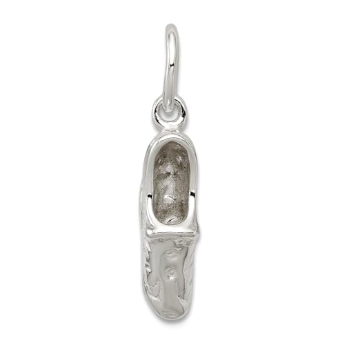 Pendentif en argent sterling 925 poli : basket minimaliste de haute joaillerie