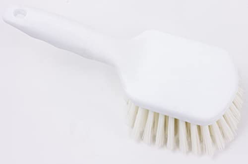 Image of SPARTA 40541EC02 Plastic Scrub Brush, Utility Brush, Kitchen Brush With Hanging Hole For Cleaning, 8 Inches, White